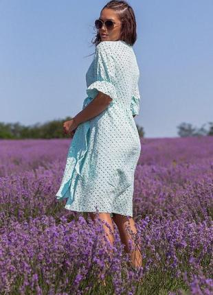 Очаровательное летнее платье-двойка из прошвы (р.42-48) в разных цветах5 фото