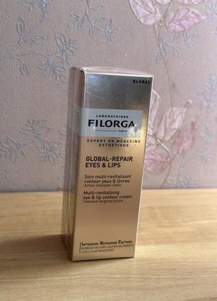 Филорга глобал репеа крем для контура глаз и губ filorga global-repair eyes &amp; lips contour cream 15 мл