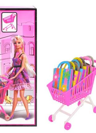 Кукла на шоппинге 68083 корзина для супермаркета