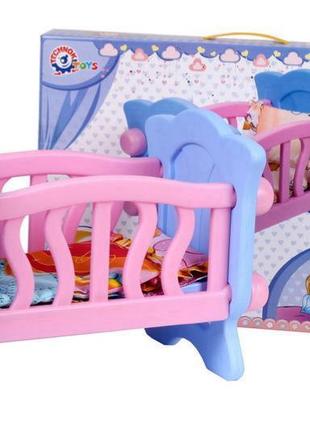 Ліжечко для ляльки з постіллю в коробці 4166 технок