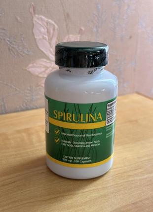 Спирулина сертифицированная органическая, spirulina, now foods, 1000 мг,100 капсул