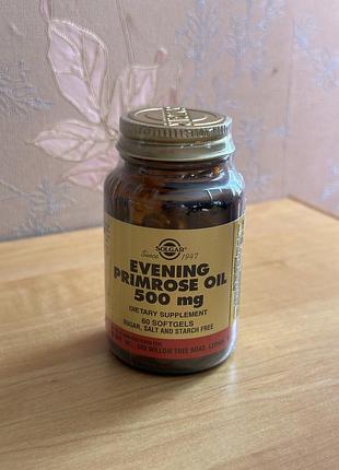 Масло примулы вечерней solgar (согар) капсулы по 500 мг флакон 60 шт