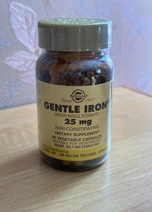 Джентл айрон легкодоступне залізо solgar (солгар) капсули флакон 90 шт