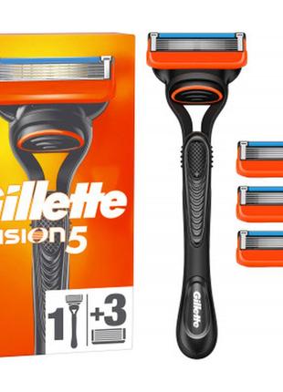 Бритва gillette fusion5 с 4 сменными картриджами (7702018556274/7702018610266)