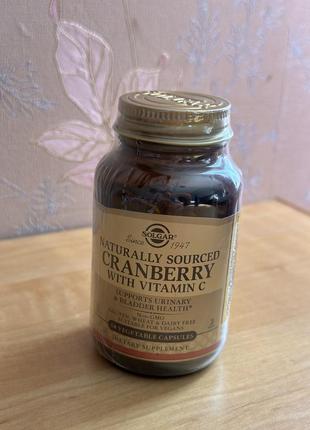 Журавлина натуральна з вітаміном с solgar (солгар) капсули флакон 60 шт