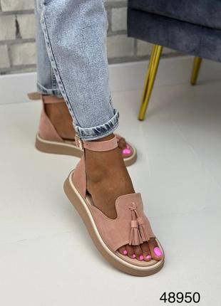 Босоніжки натуральна замша