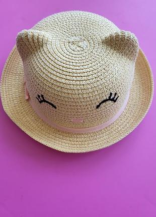 Дитячий капелюх (панама) на дівчинку на 3-4 роки