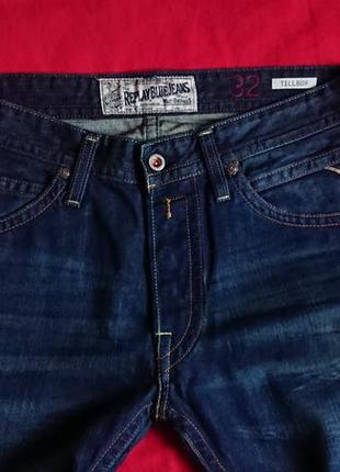 Брендові фірмові італійські джинси repley,оригінал,нові,розмір 32/32.4 фото