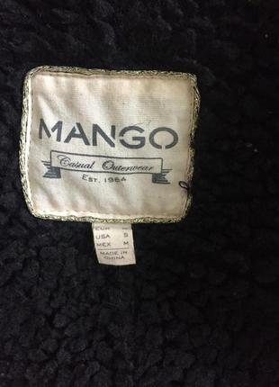 Фирменная куртка-дубленка mango под замшу4 фото