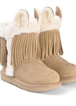 Ugg darlala classic beige (1100550) угги с ушками бежевые оригинал натуральная кожа.9 фото