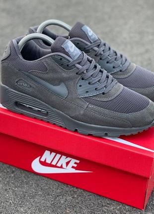 Демисезонное серое кроссовки nike air max 90 серые мужские кроссовки nike air max 90 кроссовки найк