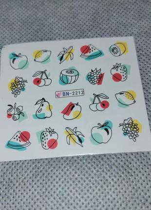 Слайдери фрукти 6,5*5 см 2212