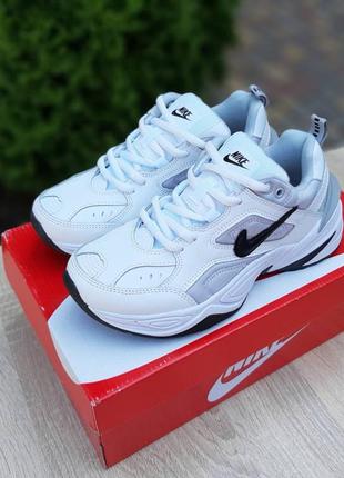 Кроссовки nike m2k tekno white black grey2 фото