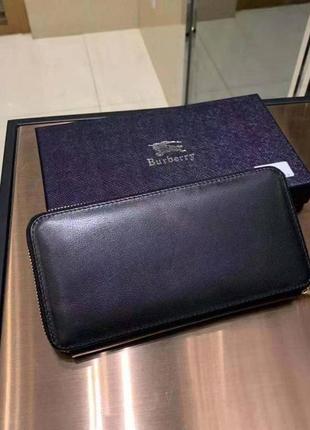 Подарунковий набір burberry чоловічий гаманець - клатч чорний4 фото