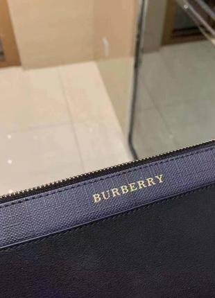 Подарунковий набір burberry чоловічий гаманець - клатч чорний5 фото