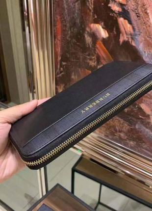 Подарунковий набір burberry чоловічий гаманець - клатч чорний6 фото