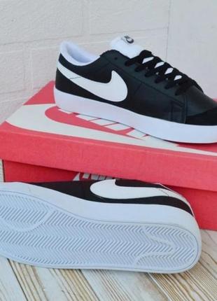 Стильні кросівки,кеди найк nike чоловічі чорні шкіряні/замшеві осінні,весняні,на осінь,весна,літо 5
