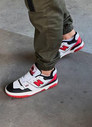 Кросівки жіночі/ чоловічі new balance 550 white/red/black