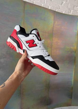 Кросівки жіночі/ чоловічі new balance 550 white/red/black