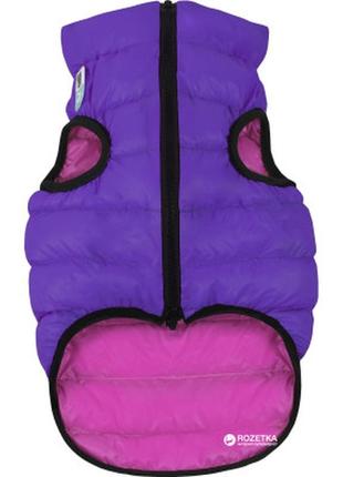 Курточка для тварин airy vest двостороння s 30 фіолетово-рожева (1611)