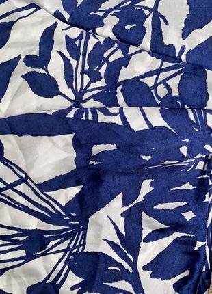 Атласне плаття з поясом біла туніка в сині квіти zara платье с поясом туника платье в цветочный принт сатиновое платье атласное платье3 фото