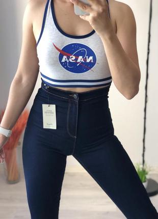 Джинси з високою посадкою denim co