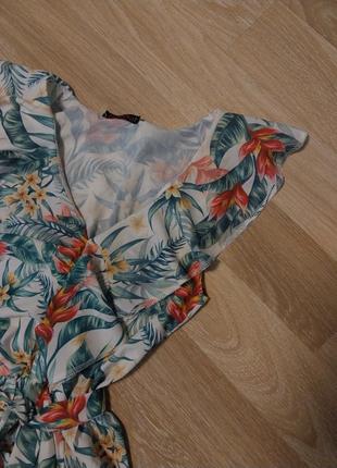 Літня  сукня в пол квітковий принт тропіки сарафан плаття3 фото
