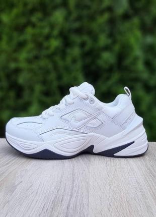 Женские кожаные кроссовки nike m2k tekno белые летние кроссовки найк техно8 фото