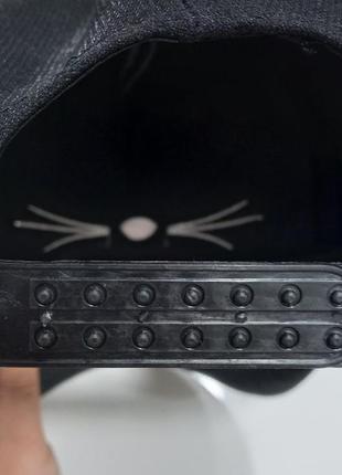 Кепка кепочка бейсболка "кішечка" з вушками чорна сиильна нова5 фото