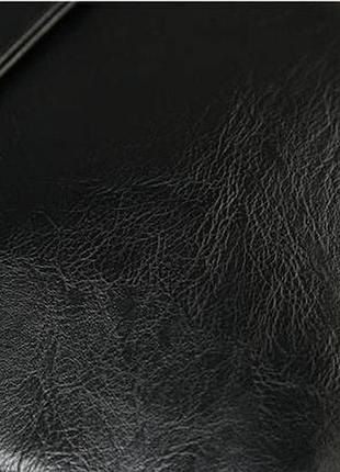 Мужской городской рюкзак экококира черный