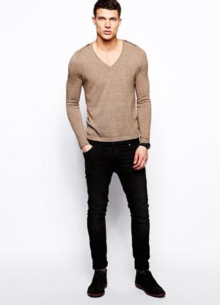 Кофта\джемпер dkny brown v-neck jumper