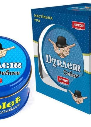 Настільна гра "дуплет deluxe" в жерстяній банці artos1 фото