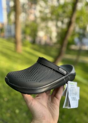 Чоловічі крокси crocs black literide сабо лайтрайт придбати4 фото