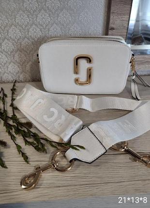 Жіноча сумка в стилі mark jacobs в стилі марк якобс джейкобс чорна жіноча сумка з еко шкіри через плече з екошкіри туреччина чорна біла