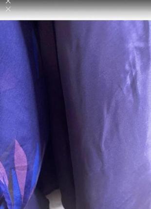 Красивый фиолетовый шёлковый сарафан миди5 фото