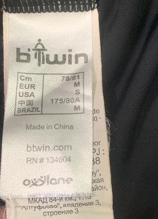 Велошорты с антибактериальным памперсом b- twin размер m