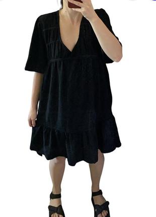 Новое платье черная летняя свободного кроя4 фото