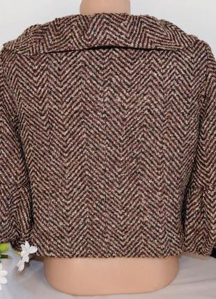 Брендовый коричневый пиджак жакет steps акрил2 фото