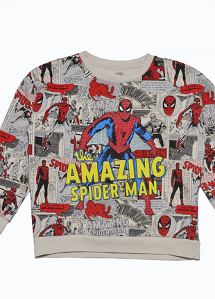 Світла бежева толстовка світшот marvel m&s на хлопчика 4-5 років