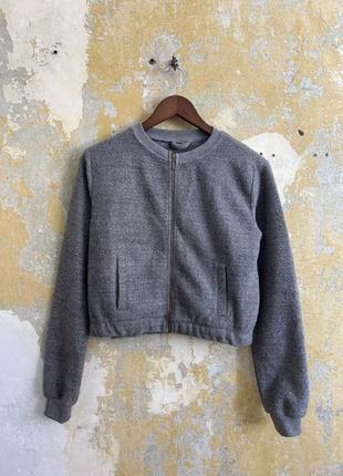 Шерстяная кофта на молнии свитер flatbush легкая шерпа
