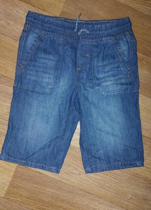 Легенькі джинсові шорти для підлітка на зріст 152