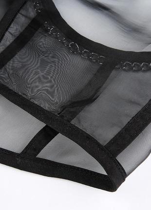 Женский корсет пояс стильный цвет черный с цепочкой7 фото