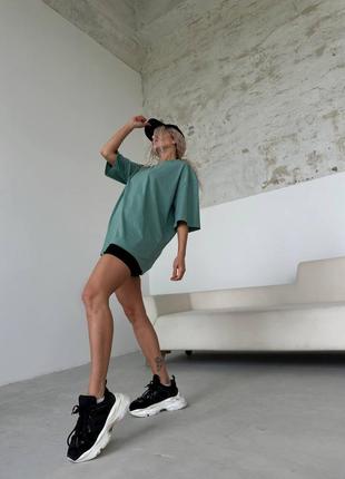 Футболка хлопок базовая свободная oversize унисекс 11 цветов6 фото