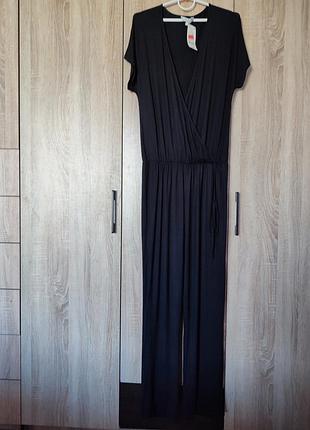 Новий натуральний чорний комбінезон з брюками комбинезон ромпер розмір 46-48-50