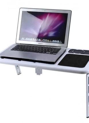 Складной столик для ноутбука ld-09 e-table, столик с охлаждением 2 usb кулера1 фото