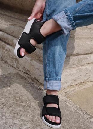 Женские сандалии adidas sandal adilet 3.0 black white / smb3 фото