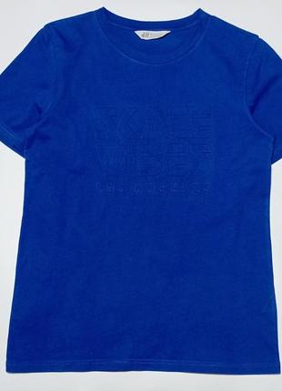 Синяя футболка h&amp;m на мальчика 10-12 лет6 фото