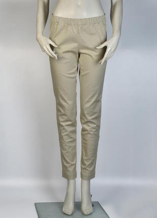 Штаны брюки на резинке sisley // размер 42 хлопок сафари бежевый