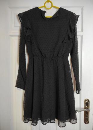 Шифонова коротка сукня з вишивкою5 фото
