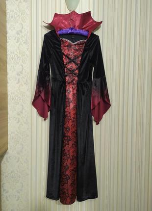 Карнавальное платье королева вампиров геловин хелловин вампирша ведьма